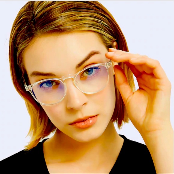 Clear blue light round glasses - Picture 1 of 6